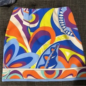 Zara Multicolor Abstract Skirt